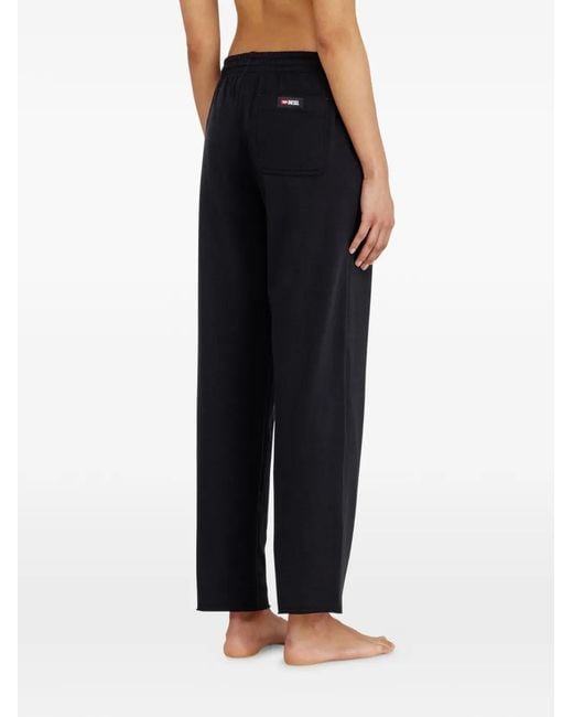 DIESEL Black Peached Drawstring Cotton Track Pants