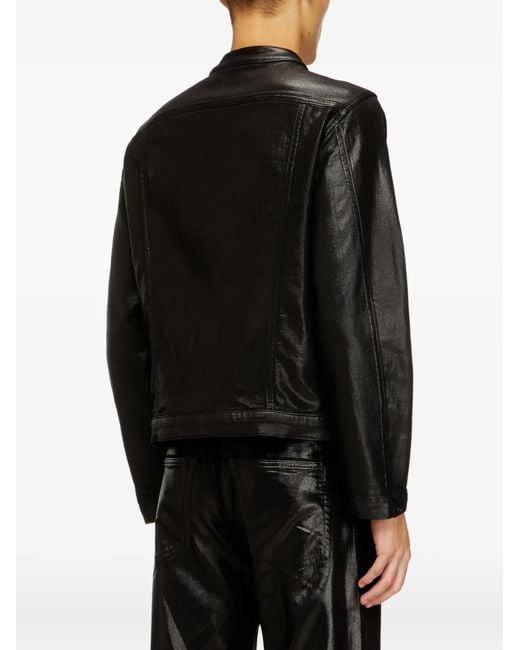 DIESEL Black Jackets Cotton for men