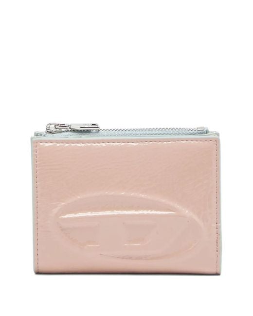 DIESEL Pink Embossed-Logo Zip-Fastening Wallet