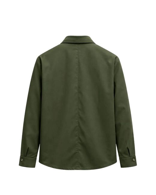 Franzese Collection Green Chest-Pockets Button-Down Jacket for men