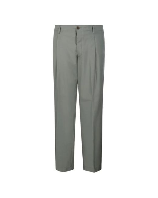 Myths Gray Virgin Wool Tailored Trousers for men