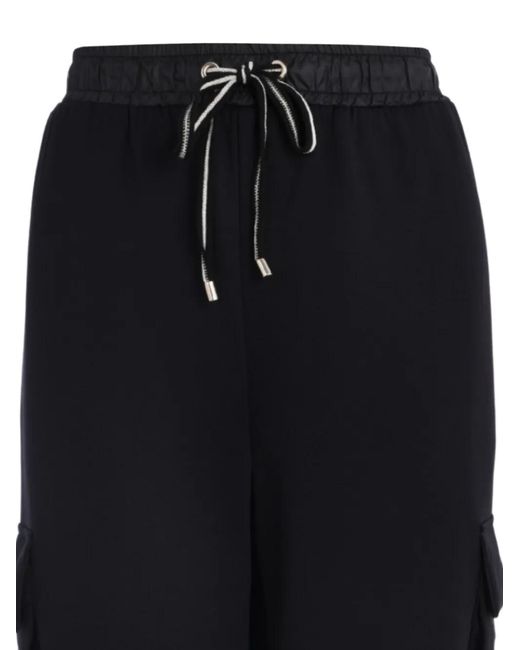 Lorena Antoniazzi Black Drawstring Cargo Trousers