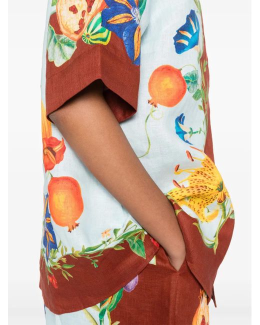 ALÉMAIS Orange Dahlia Shirt