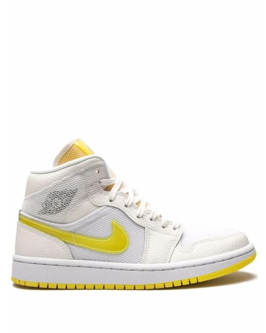 Nike White Air 1 Mid Se "voltage Yellow" Shoes