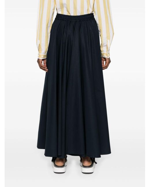 Aspesi Flared Cotton Skirt Blue