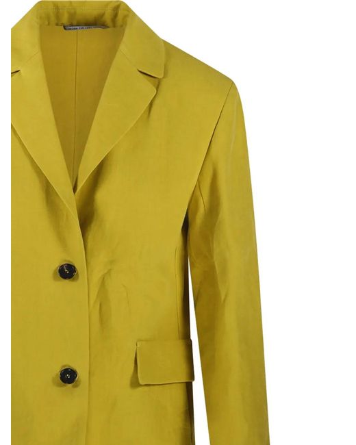 Max Mara Yellow Single-Breasted Blazer