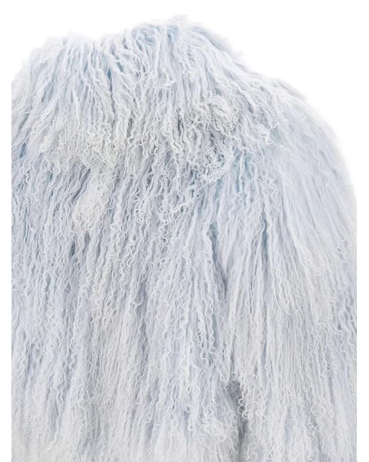 THE TOUCH White Marina Lamb-Fur Jacket