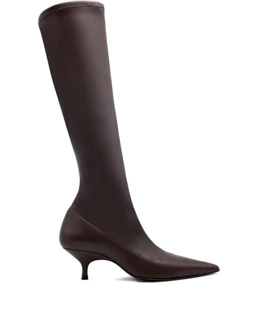 Gia Borghini Brown 50Mm Hera Pointed-Toe Boots