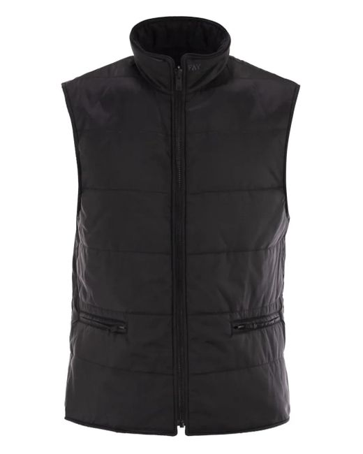 Fay Black Layered Coat for men