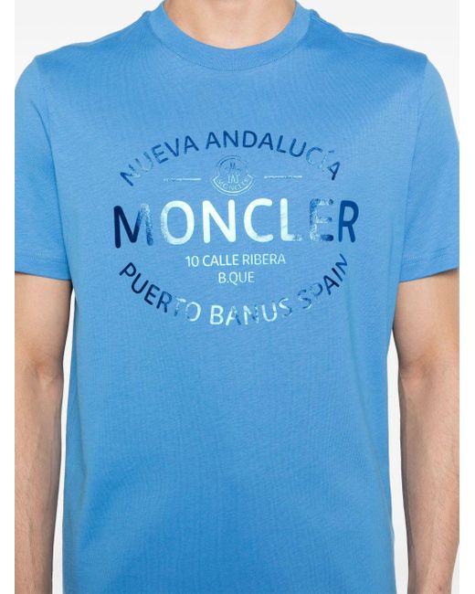 メンズ Moncler ロゴ Tスカート Blue