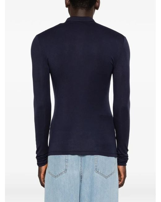 Entire studios Blue Long-Sleeve Polo Shirt