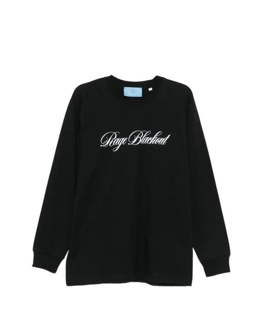11 11 L.U.C.K. Black Logo-Print Long-Sleeve Sweatshirt