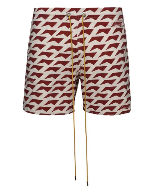Rhude Red Dolce Vita Swim Shorts for men