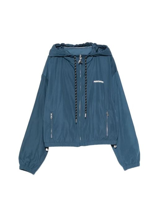 Patrizia Pepe Blue Veste À Logo Imprimé