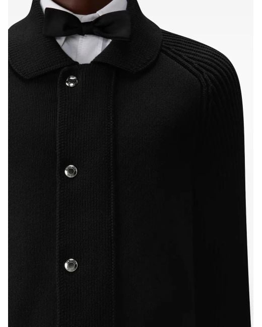 Thom Browne Black Zip-Fastening Flap-Pockets Shirt Jacket for men