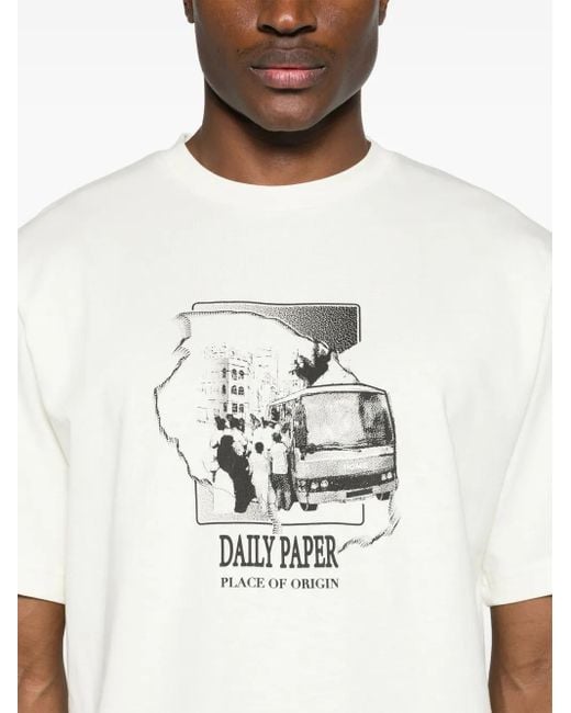 Daily Paper White Place Of Origin Cotton T-Shirt for men