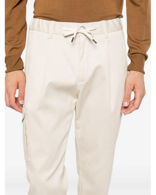 Herno White Drawstring-Waistband Cargo-Pocket Trousers for men
