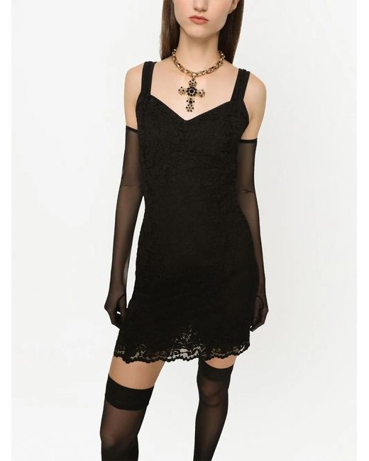 Dolce & Gabbana Black Kim Short Lace Dress