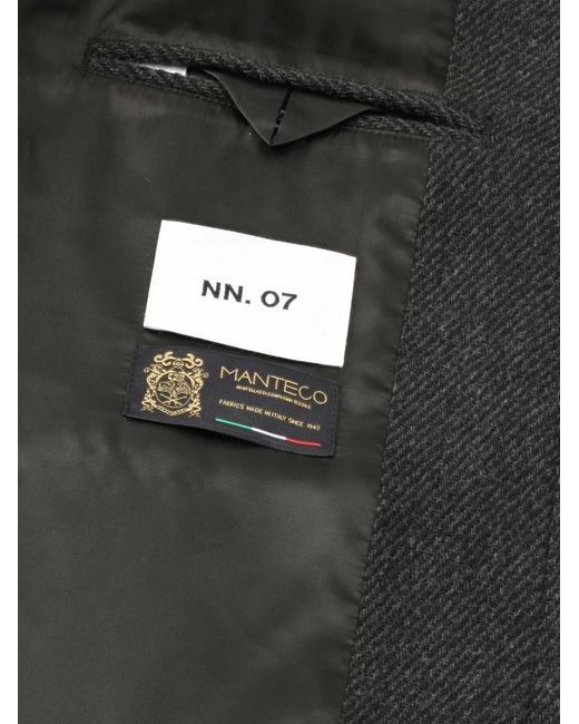 NN07 Black Button-Up Coat for men