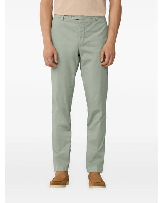 Hackett Green Kensington Belt-Loop Trousers for men