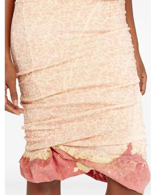 DIESEL Pink O-Pale Ruffled Skirt