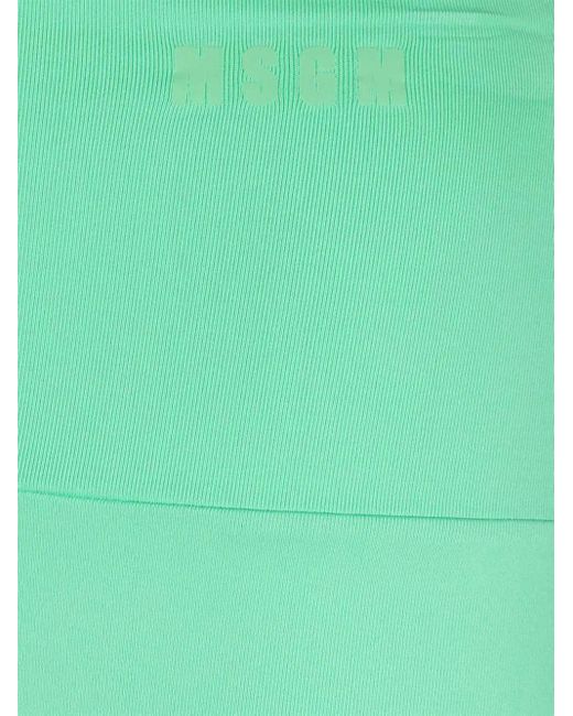 Pantalones cortos con logo estampado MSGM de color Green