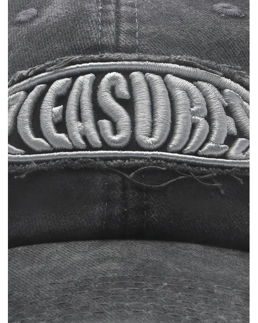 Pleasures Black Embroidered Rip Cap for men