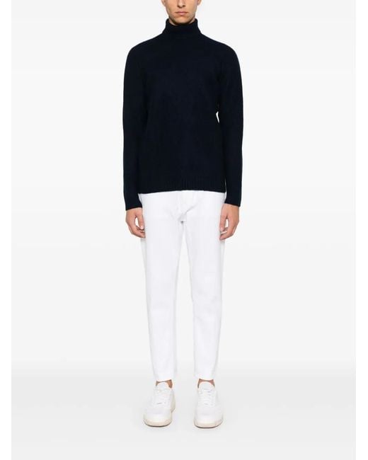 Drumohr Blue Wool Sweater for men