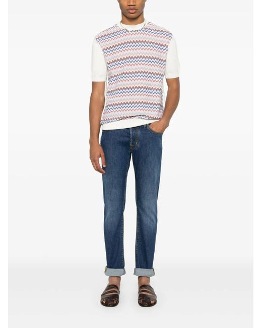 Jacob Cohen Blue Logo-Patch Jeans for men
