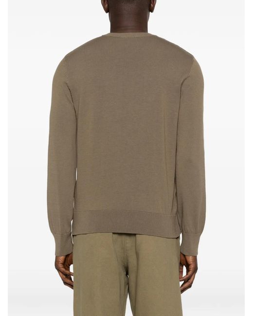 A.P.C. Natural Crewneck Embroidered Sweatshirt for men