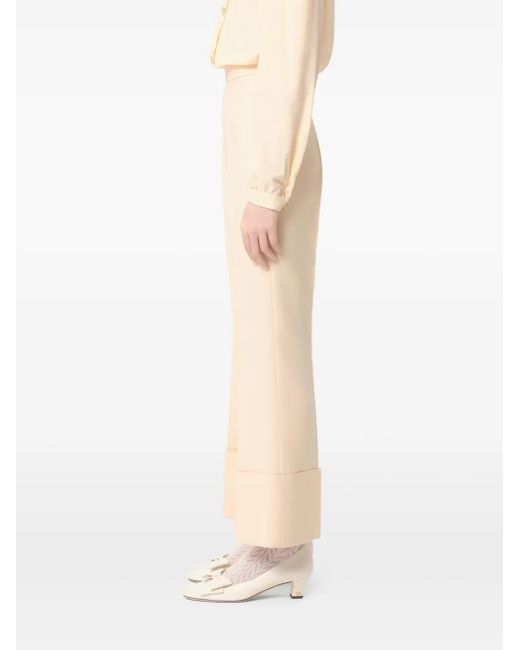 Valentino Garavani Natural Crepe Couture Trousers