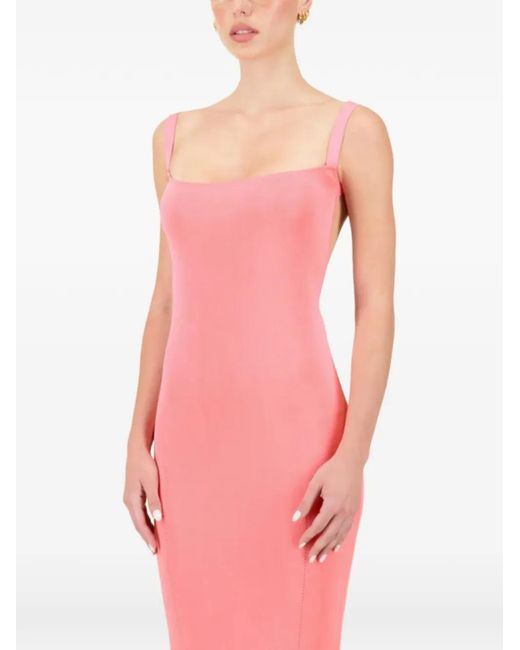 LA GALPA Pink Moruga Backless Maxi Dress