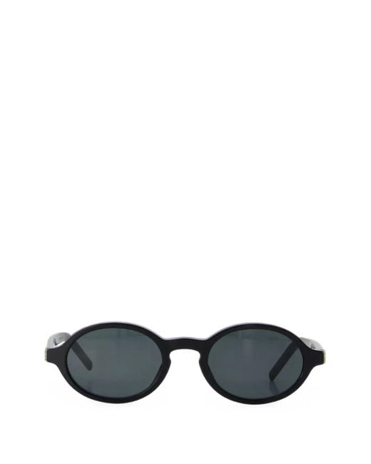 Saint Laurent Black Oval-Frame Sunglasses
