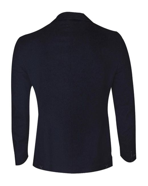 Single-Breasted Patch-Pocket Blazer Eleventy pour homme en coloris Blue