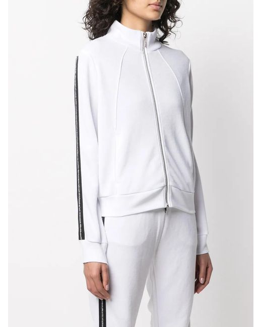 Liu Jo Blue Side-Stripe Track Jacket