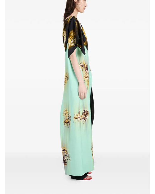 Proenza Schouler Green Haya One-Shoulder Printed Top