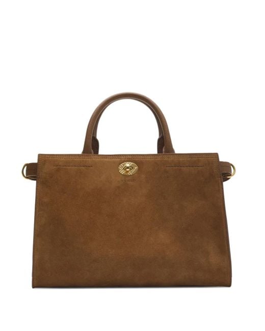 Burberry Brown Cotswolds Suede Small Tote Bag