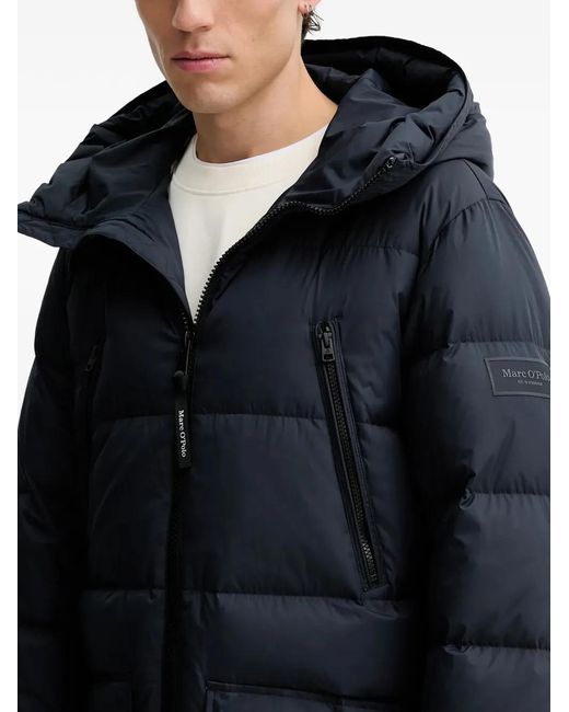 Marc O' Polo Black Zip-Fastening Coat for men