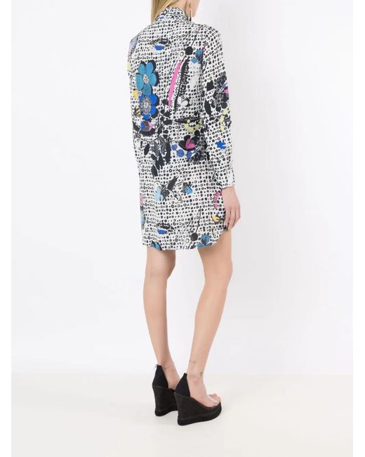 Amir Slama Blue Graphic-Print Long-Sleeve Shirt