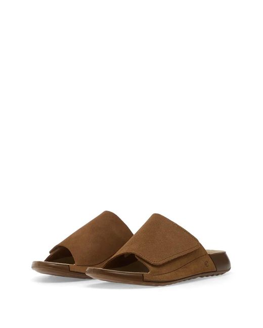 Ecco Brown Touch-Strap Sandals