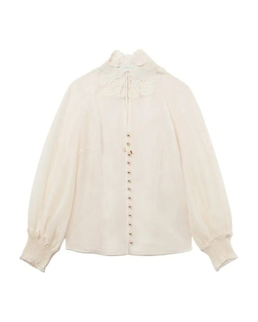 Zimmermann White Rebellion Blouse