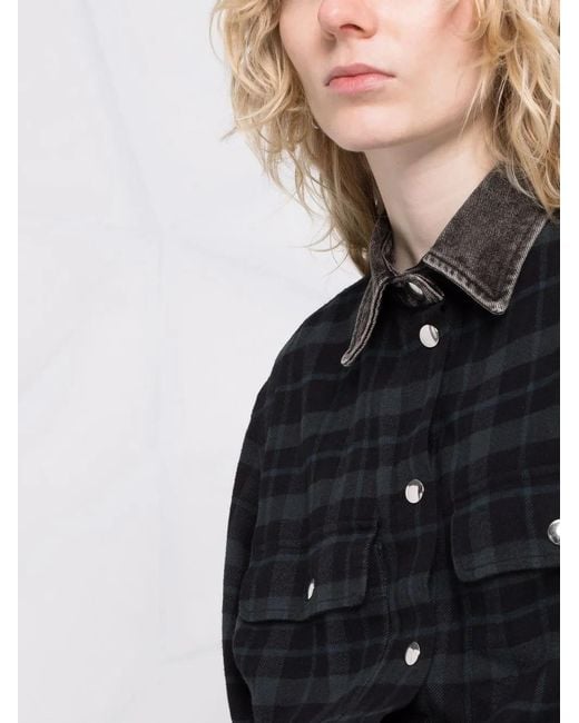DIESEL Black Janice Checked Shirt Dress