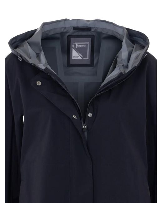 Chaqueta Con Cremallera Y Capucha Herno de color Blue