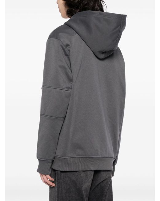Calvin Klein Gray Woven Tab Zip-up Track Jacket for men