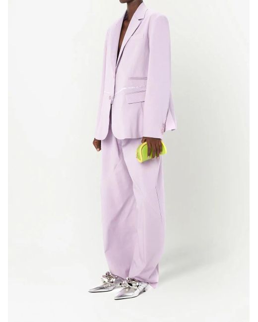 J.W. Anderson Purple Deconstructed Blazer Jacket