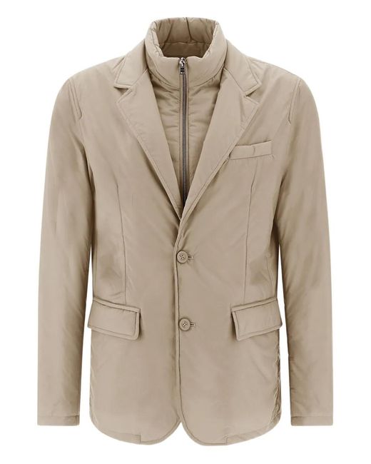 Herno Natural Veste Matelassée À Fermeture Zippée for men