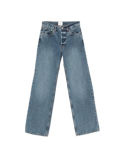 Anine Bing Blue Button-Fastening Jeans
