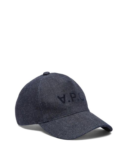 A.P.C. Blue Logo-Print Cap