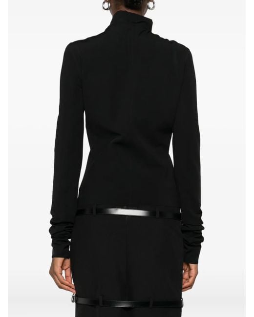Rick Owens Black Cropped-Jacke mit Reißverschluss