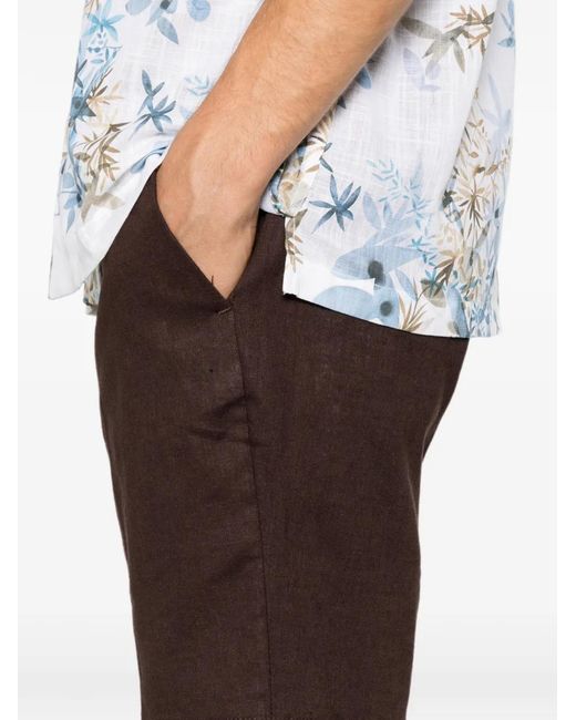 VELA SHOP Brown Drawstring-Elasticated Shorts for men